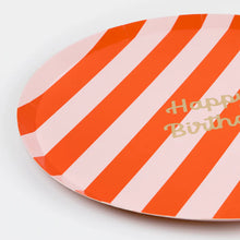 Stripe Happy Birthday Dinner Plates (x 8)