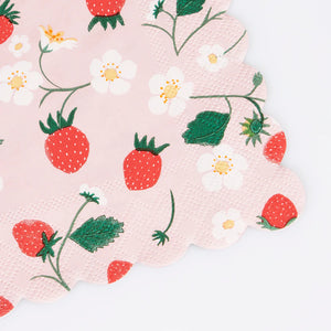 Strawberry Pattern Small Napkins