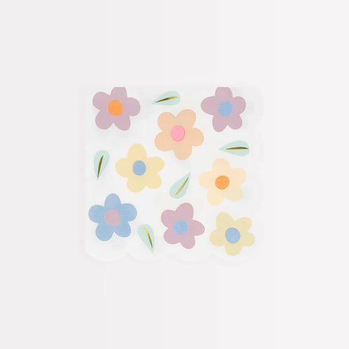 Happy Flowers Small Napkins (x 16)