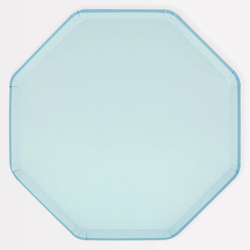Summer Sky Blue Dinner Plates (x 8)