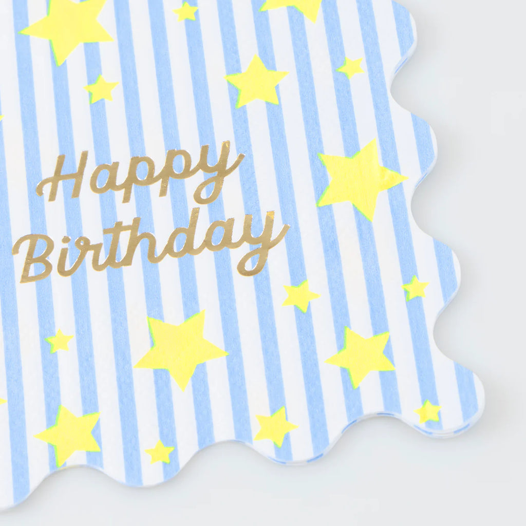 Bright Star Happy Birthday Small Napkins (x 16)