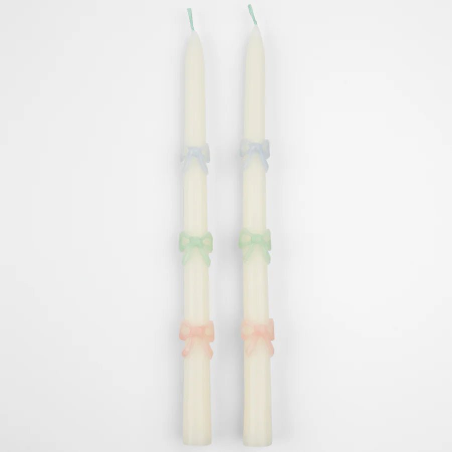 Multi Bow Taper Candles (x 2)