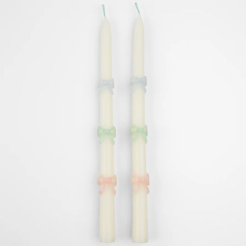 Multi Bow Taper Candles (x 2)