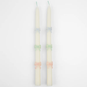 Multi Bow Taper Candles (x 2)