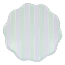 Pastel Stripe Dinner Plates (x 8)