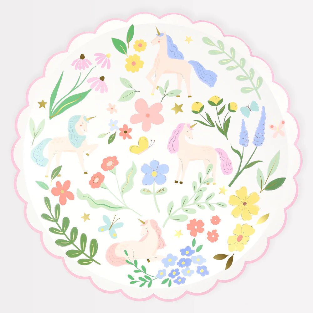 Meadow Unicorns Dinner Plates (x 8)