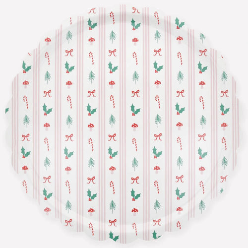 Festive Icon Stripes Large Tray