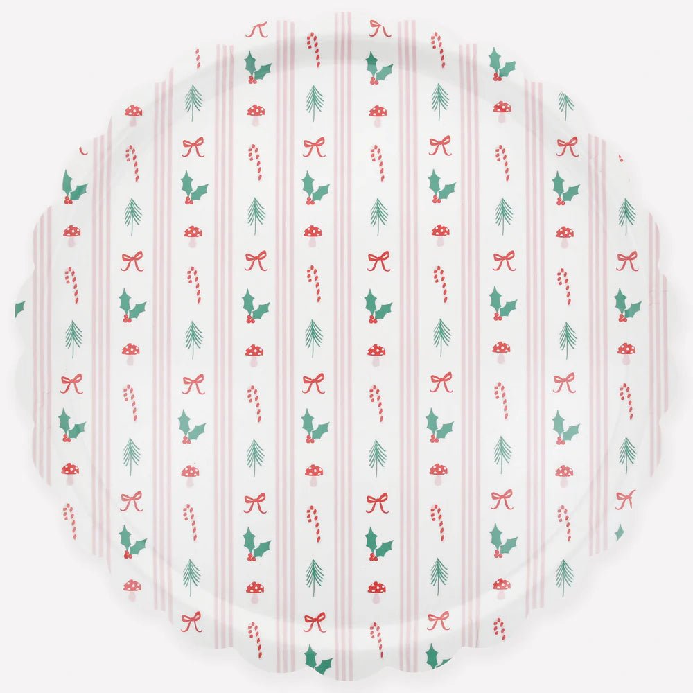 Festive Icon Stripes Large Tray