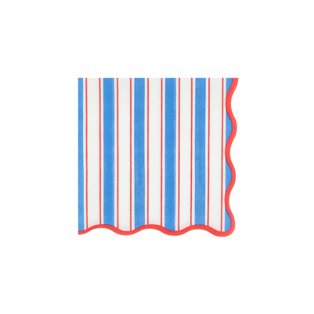 Nautical Striped Small Napkins (x 16)