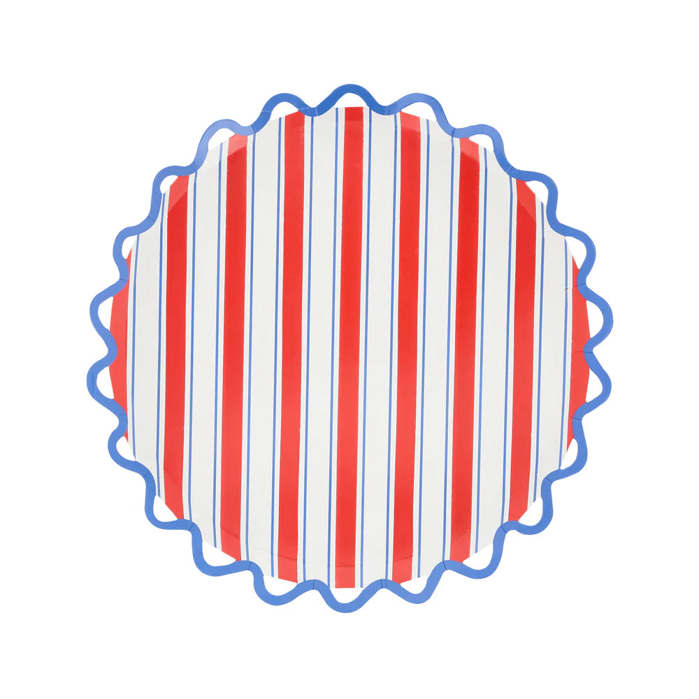 Nautical Striped Side Plates (x 8)
