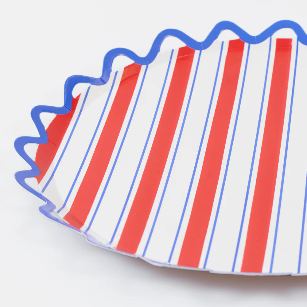 Nautical Striped Side Plates (x 8)
