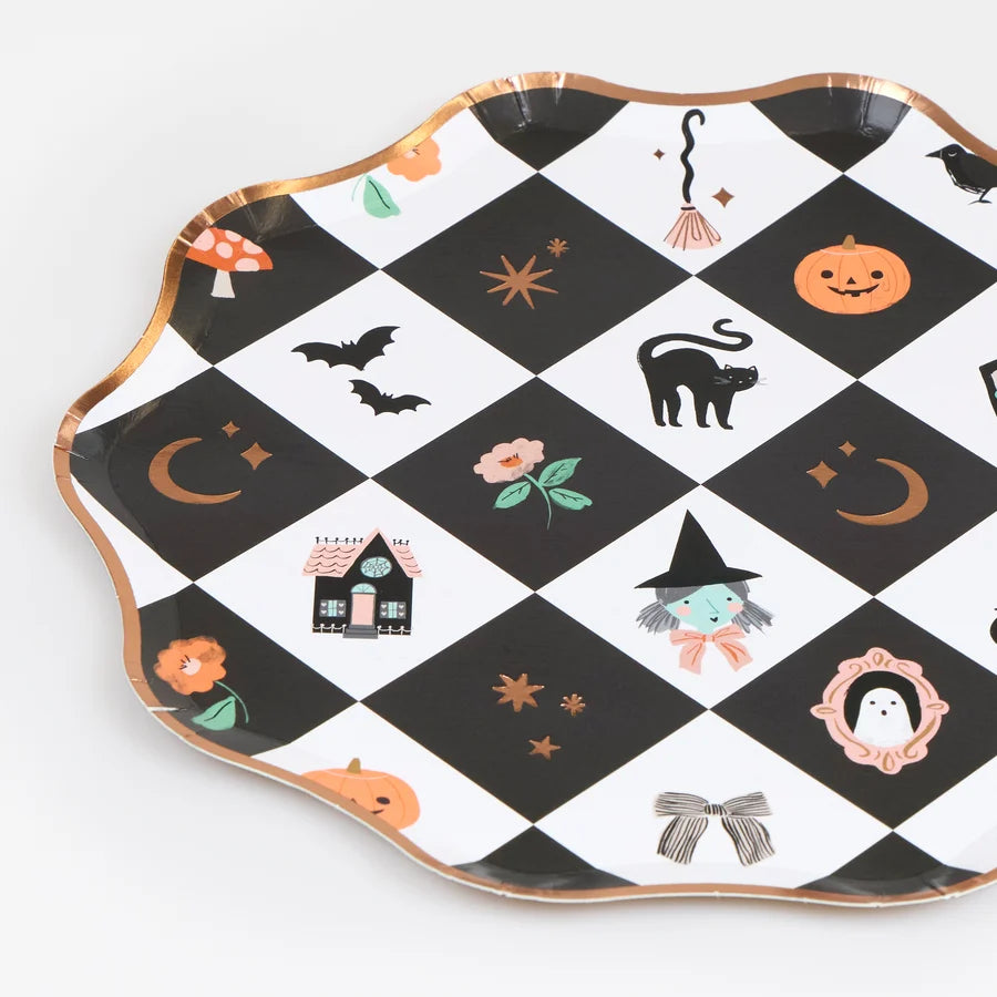 Patchwork Halloween Side Plates