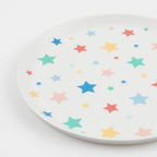 Star Pattern Recycled Plastic Small Plates (x 6)