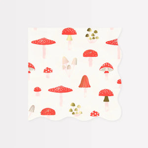 Merry Mushrooms large napkins