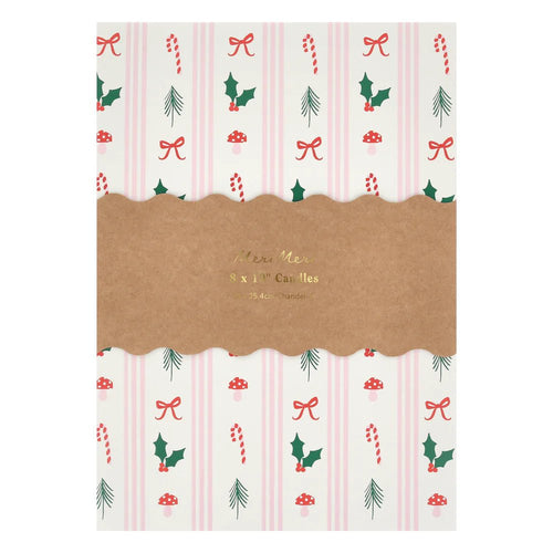 Festive Patterned Table Candles