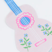 Pink Guitar Shaped Napkins (x 16)