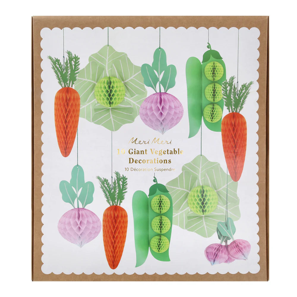 Giant Vegetable Decorations (x 10)
