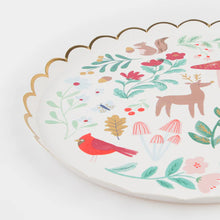 Winter Woodland Large Plates (x 8)