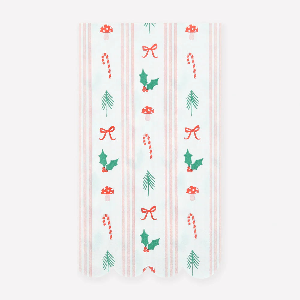 Festive Icon Stripes Guest Towels