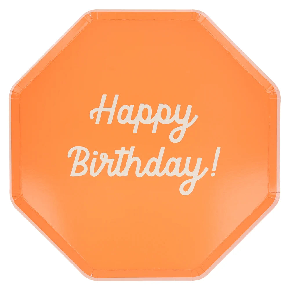 Mixed Happy Birthday Dinner Plates