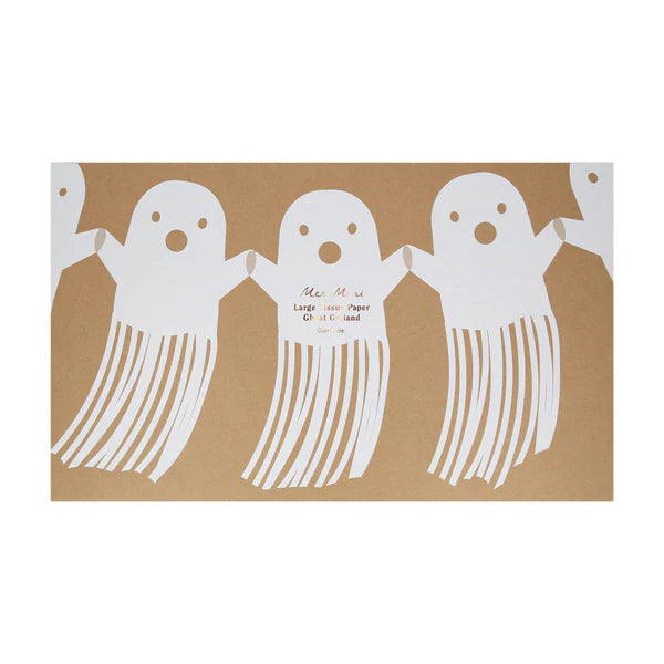 Large Tissue Paper Ghost Garland