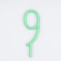 Slim Number 9 Candle