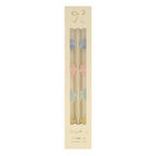 Pastel Flower Taper Candles (x 2)