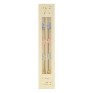 Pastel Flower Taper Candles (x 2)