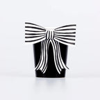 Black & White Stripy Bow Cups