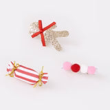 Gingerbread House Hair Clips