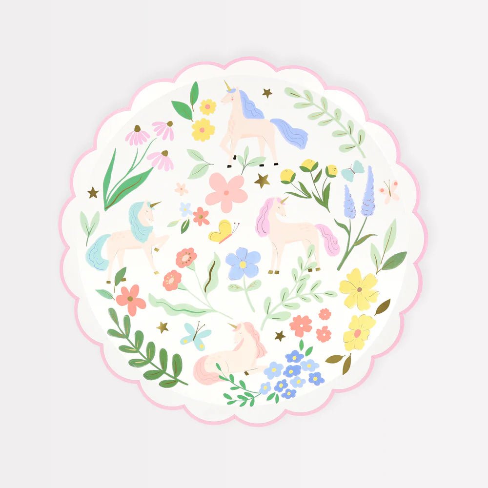 Meadow Unicorns Side Plates (x 8)