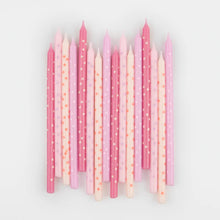 Pink Stars Candles (x 16)