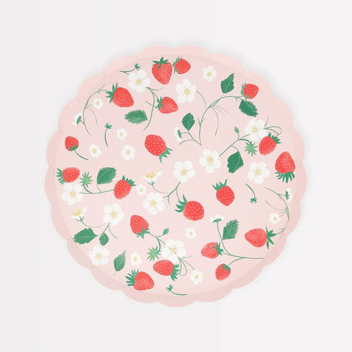 Strawberry Pattern Dinner Plates