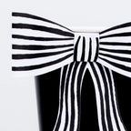 Black & White Stripy Bow Cups