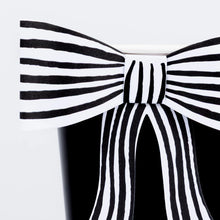 Black & White Stripy Bow Cups