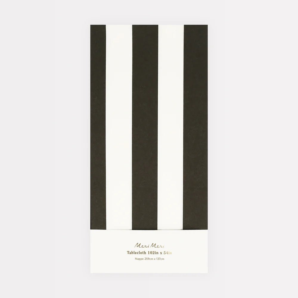 Black Striped Tablecloth