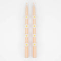 Pink Daisy Taper Candles (x 2)