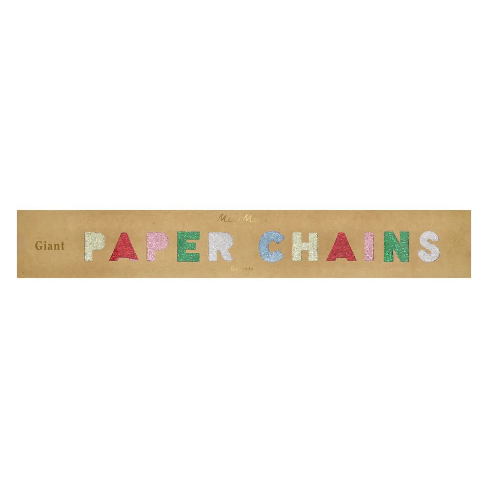Giant Glitter Paper Chains Set