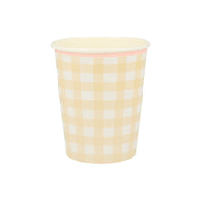 Gingham Cups (x 12)