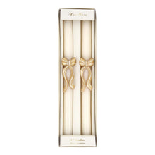 Gold Stripy Bow Table Candles
