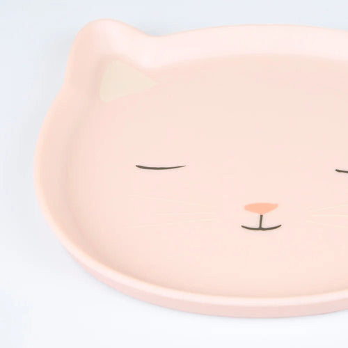 Reusable Pink Cat Plate
