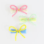 Beaded Bow Hair Clips (x 5)
