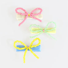 Beaded Bow Hair Clips (x 5)