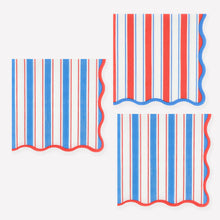 Nautical Striped Small Napkins (x 16)