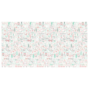 Christmas Color In Activity Tablecloth