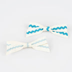 Ricrac Bow Hair Clips (x 5)