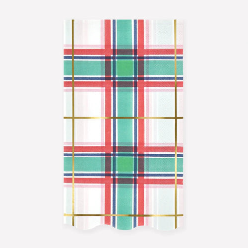 Plaid Guest Towels (x 16)