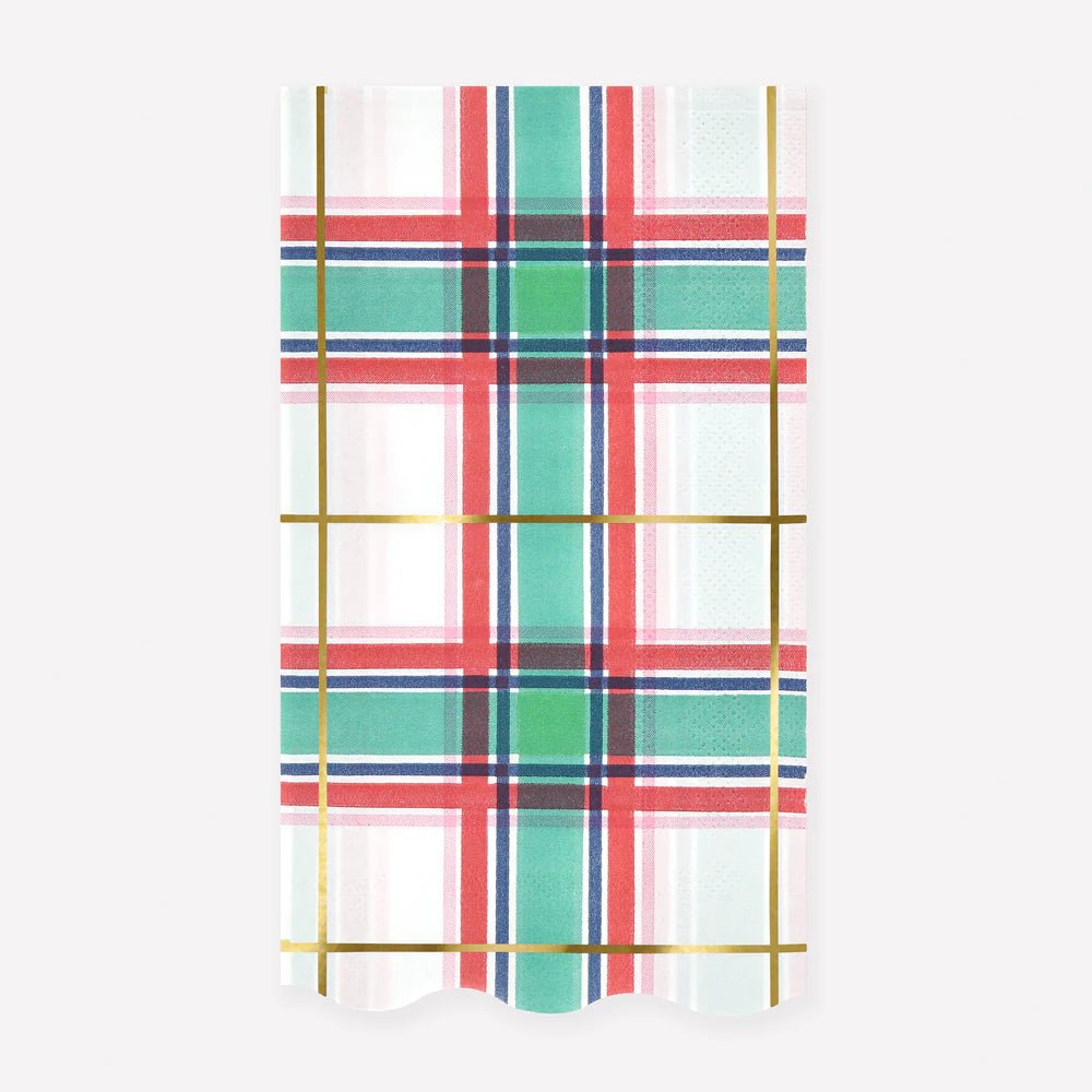 Plaid Guest Towels (x 16)