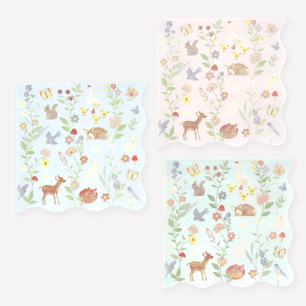 Little Animals Small Napkins (x 16)
