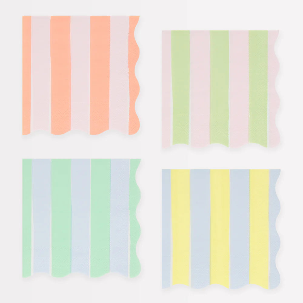 Pastel Stripe Small Napkins